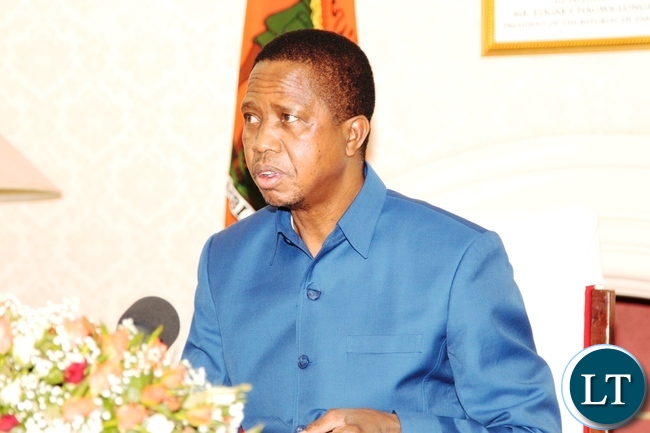 President Edgar Lungu addressing the nation on the eve of independence day.