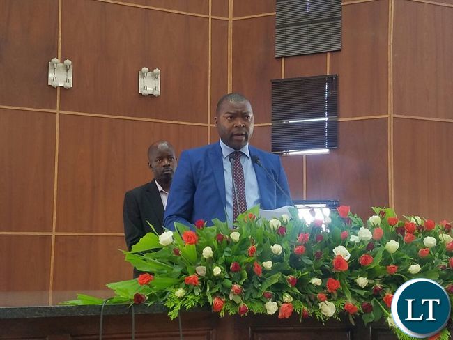 Reading a speech during the commemoration of National Day of Prayer and Fasting in Ndola