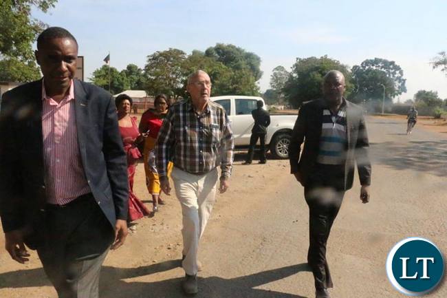UPND MP Ephraim Belemu, Dr Scott and Douglas Siakalima arriving to visit HH and GBM today