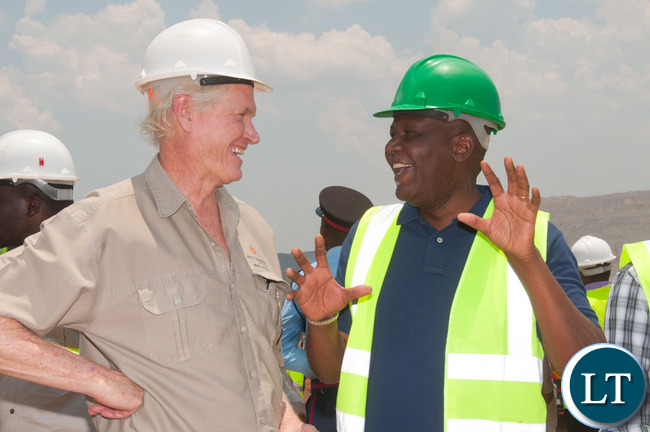 Finance Minister Hon. Felix Mutati and FQM Director of Operations Matt Pascal: looking to the future of mining. Finance Minister Hon. Felix Mutati and FQM Director of Operations Matt Pascal: looking to the future of mining.