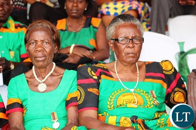 SOME freedom fighters, listen to speeches during this year’s Independence celebrations held at David Kaunda Stadium in Chipata. PICTURE BY STEPHEN MUKOBEKO/ZANIS SOME freedom fighters, listen to speeches during this year’s Independence celebrations held at David Kaunda Stadium in Chipata. PICTURE BY STEPHEN MUKOBEKO/ZANIS