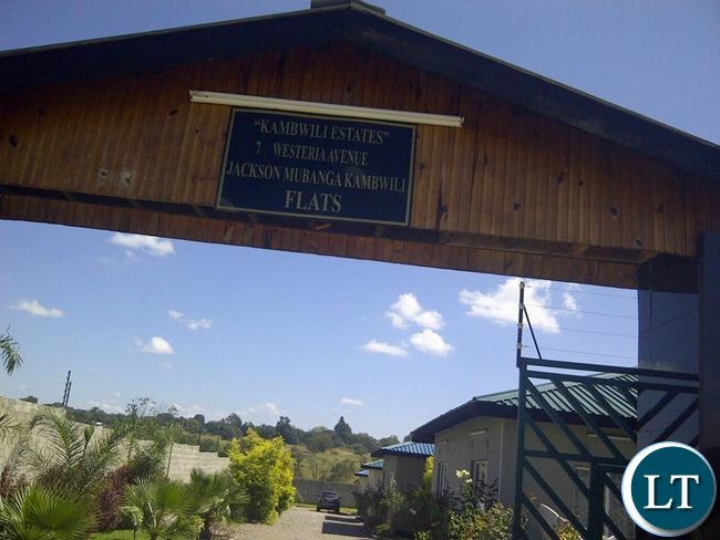 Entrace to Kambwili Flats