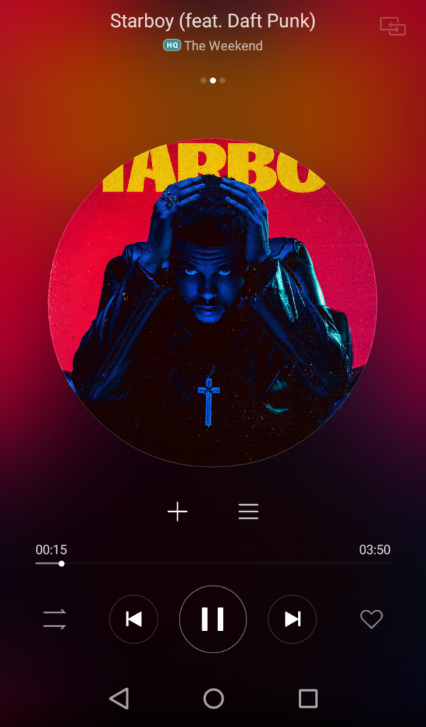 Huawei Y5 II music app