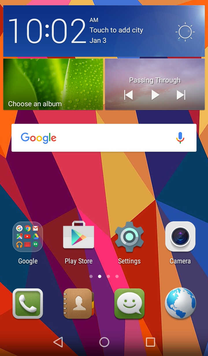 Huawei Y5 II user interface