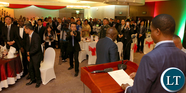 President Lungu address Chinese Busniess People