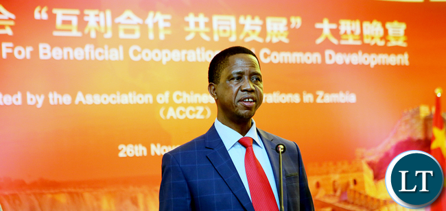 President Lungu address Chinese Busniess People