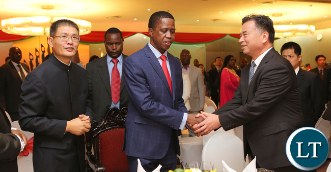President Lungu at Chinese Dinner
