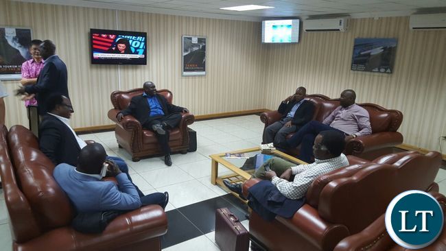 The Provincial Ministers relaxing in the VIP lounge at KKIA shortly before leaving for China