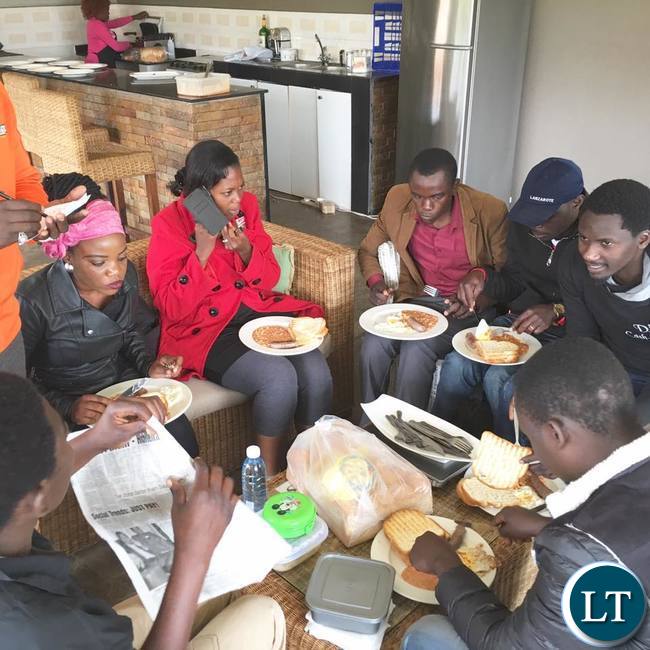 Workers from the former Post Newspaper sharing their 'Last Supper