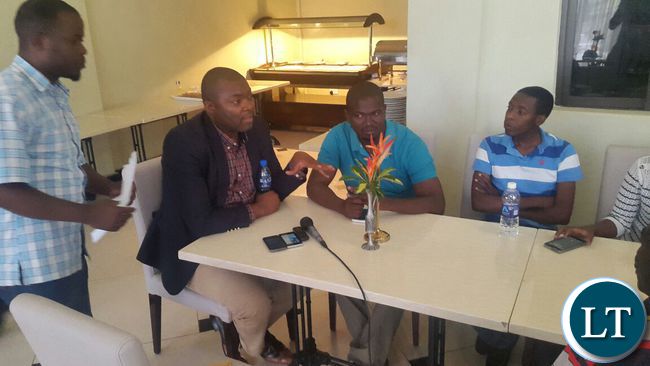 Bowman Lusambo speaking during the hand-over-ceremony