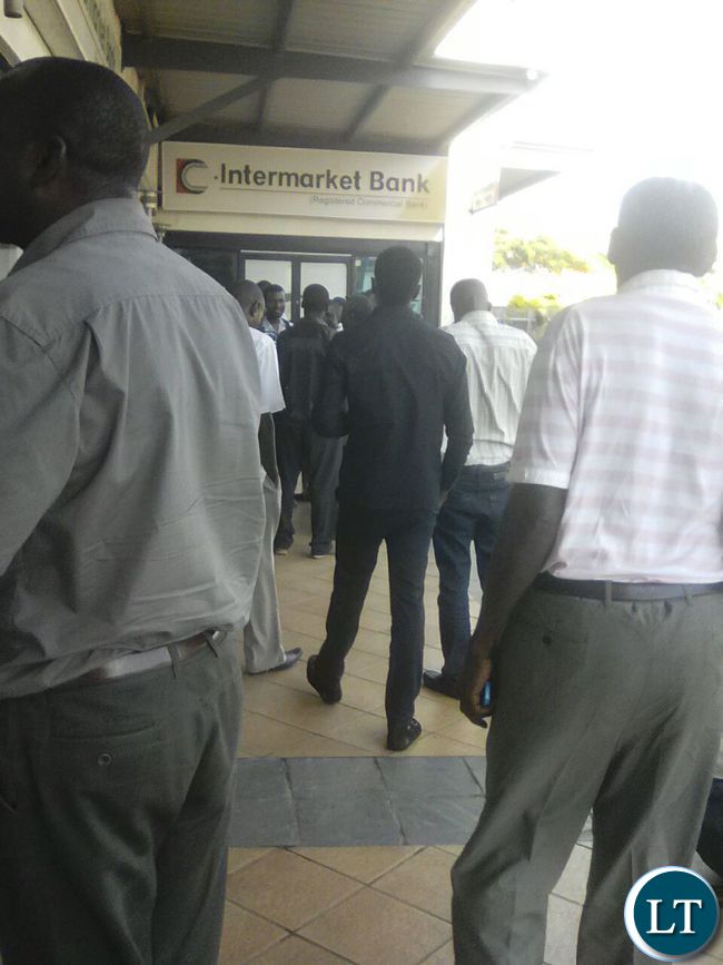 Customers stranded outside Intermarket banking corporation