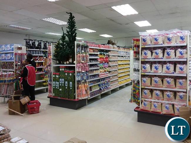 The inside of the new mini-Mansa Shoprite store