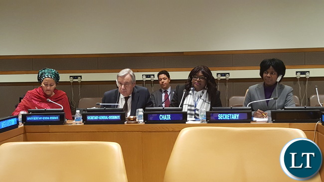 UN D-SG Designate, Sg-designate, Mwaba Kasese-Bota and Theresah Chanda -