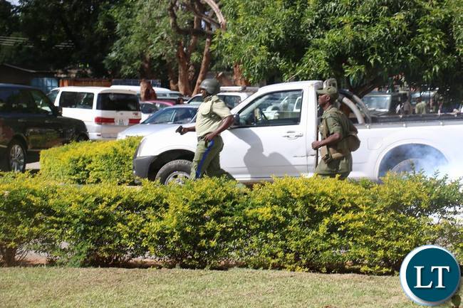 Zambia Police fighing Running Battles with UPND cadres