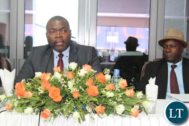 Coppperbelt Minister Hon. Bowman Lusambo speaking at the Copperbelt Consultative meeting