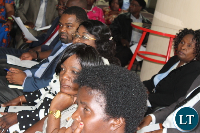 Delegates following proceedings at the Copperbelt Consultative meeting