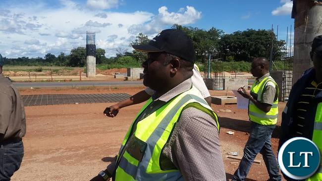 Mr Chitotela inspecting Kafulafula toll plaza
