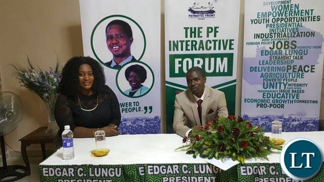 Nathan Chanda answering questions during the question and answer session at the PF interactive forum