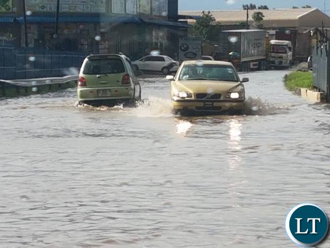 Part of the industrial area flooded