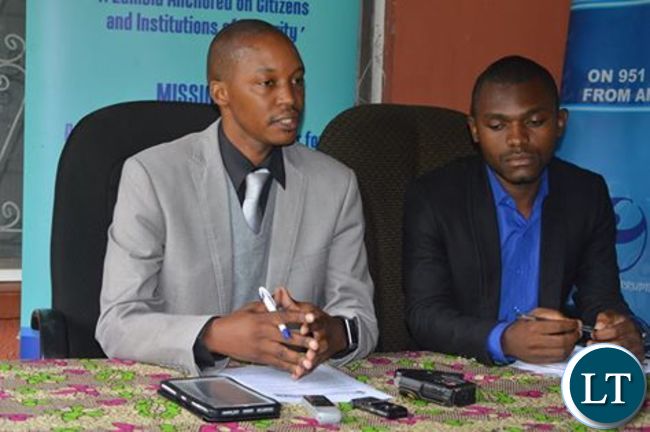 Transparency International Zambia (TIZ) Executive Director Wesley Chibamba