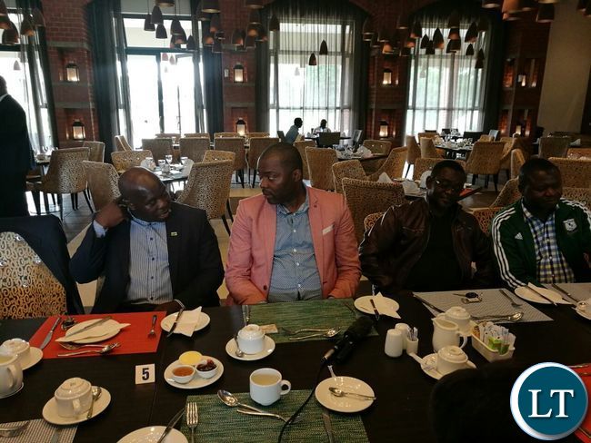 The PF MPs based on the Copperbelt during a news conference at Protea Hotel in Ndola