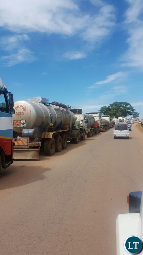 The marooned trucks