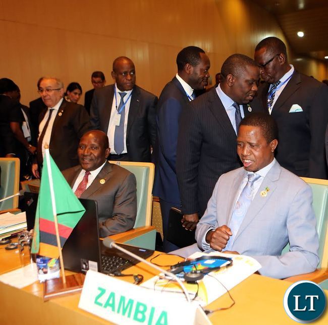 President Lungu at the AU