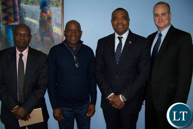 Fred M'membe, second from left, meets with delegates from the International Press Institute (IPI) and the African Media Initiative (AMI) on July 14, 2016 in Lusaka. Fred M'membe, second from left, meets with delegates from the International Press Institute (IPI) and the African Media Initiative (AMI) on July 14, 2016 in Lusaka.