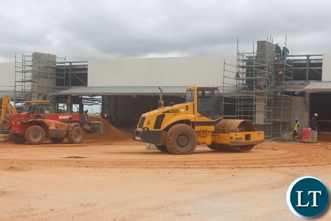 Works at the US$7 Million Shopping mall in Kabwe progressing well.Pictures By Kelvin Tembo-ZANIS
