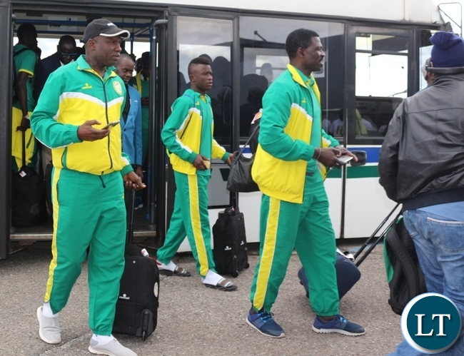 Senegal under 20 football team arrived in the country ahead of the Total Under-20 AFCON tournament to commence on February 26, 2016. The team's arrival was mesmerised by local traditional dances. PICTURE BY DANNY MOWA/ZANIS