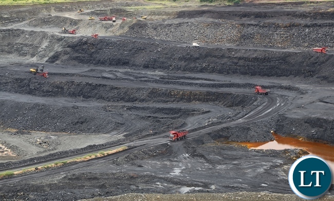 Maamba coal open pit mine provides coal for the thermal plant operations and sells surplus to cement manufacturing companies. Above is the aerial view picture of the mine.