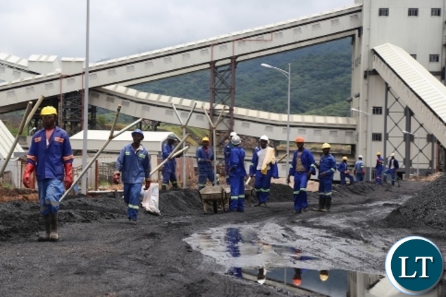 Workers at Maamba Collieries Thermal plant Limited captured working in the plant. The plant currently supplies 150 megawatts out of the 300 megawatts it generates to ZESCO company limited