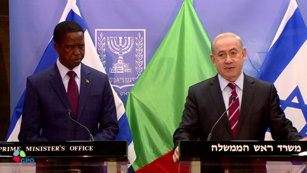 Netanyahu Meets President of Zambia Edgar Chagwa Lungu