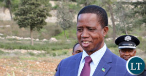 President Edgar Chagwa Lungu pose after he Planted a Tree at The Grove of the Nation in the Jerusalem Forest on Tuesday 28-02-2017