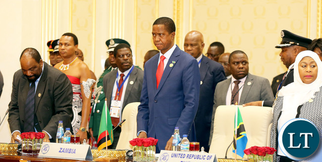 President Edgar Lungu at the SADC Summit 