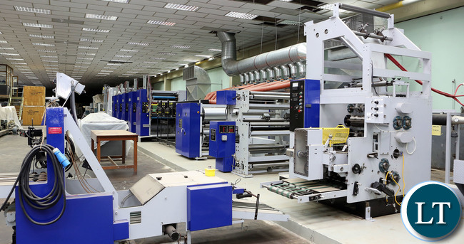 President Edgar Lungu touring Government Printers in Lusaka