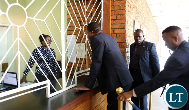 President Edgar Lungu touring Government Printers in Lusaka
