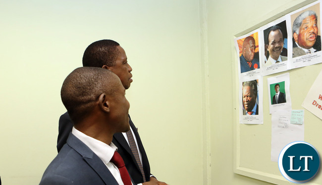 President Edgar Lungu with Government Printer Mr Charles Zimba duringthe tour of Government Printers in Lusaka on wednesday 22-03-2017