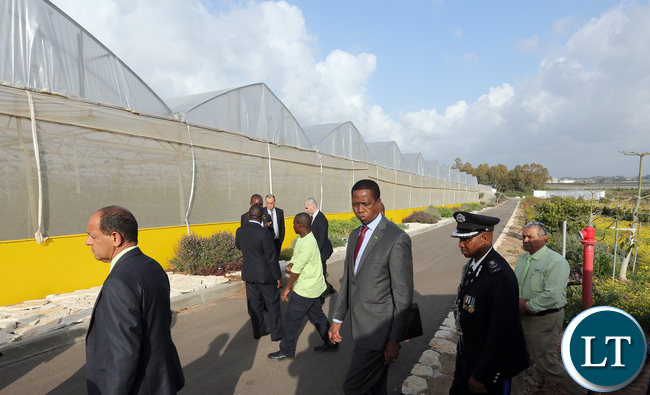 President Edgar Lungu with Mr Refael Dayan CEO Of Green 2000 Agricuktural Euipment and Know How Company in Israel 