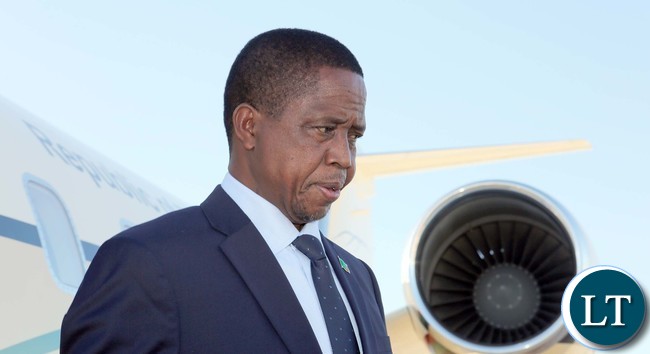 President Lungu arrive in Swaziland 