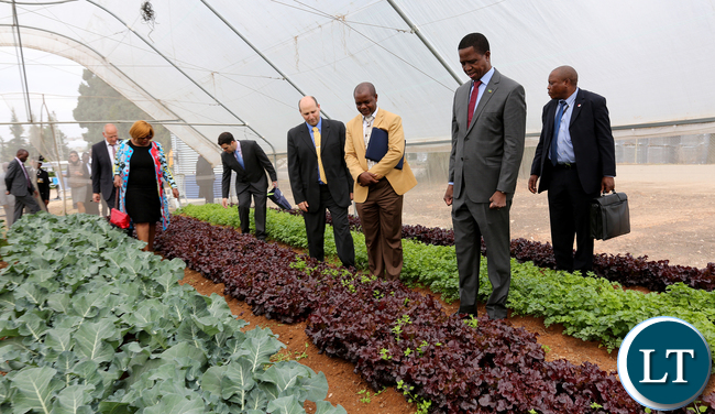 President Lungu on tours of the Reach and development of Netafim in Kibbutz Magal in Israel