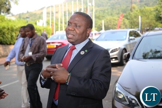 FOREIGN Affairs Minister, Harry Kalaba, speaking during an interview with Journalists after the Southern Africa Development Community (SADC) Council of Ministers held at Swazi Royal Hotel in Swaziland’s Ezulwini Town on Wednesday. PICTURE BY STEPHEN MUKOBEKO/ZANIS