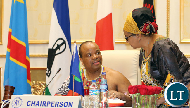 SADC Chairman His Majesty King Mswati 111at the Opening Session of SADC Summit