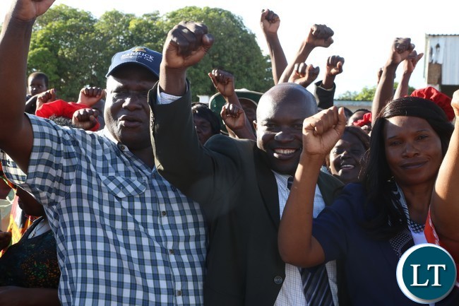 Mongu residents welcome President Edgar Lungu at Mongu airport