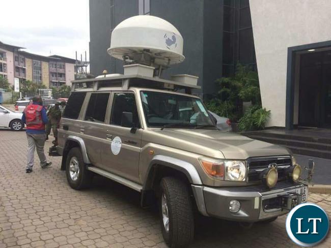 A ZICTA van at CEC Liquid Telecom Headquarters