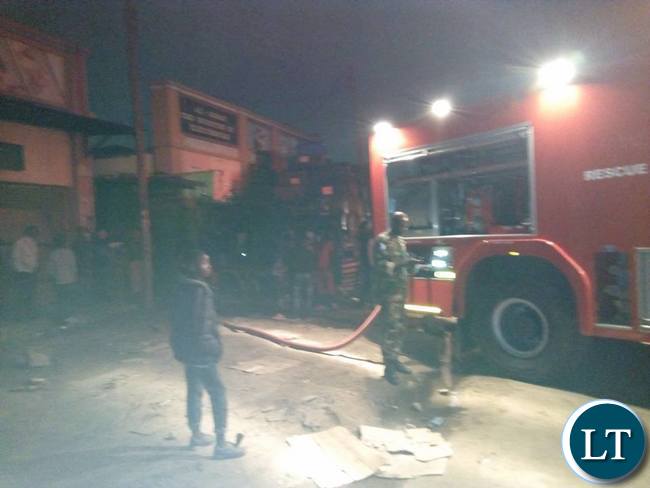 Fire men trying to put out the fire