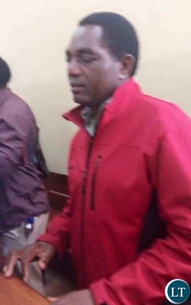 Hakainde Hichilema in court