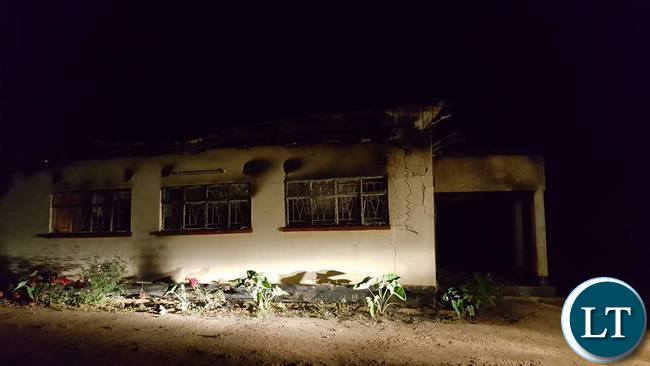 Katondo Court building in Kabwe burnt