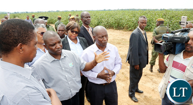 President Lungu tours Nzenga Irrigation Project in Sinazonga during the Cotton Field day