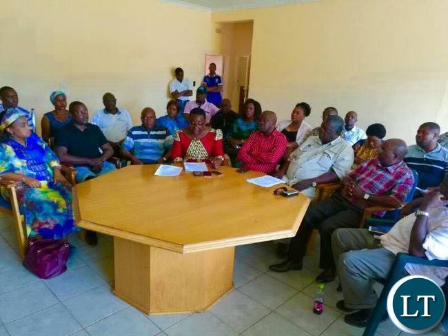 Some of the UPND MPs during the news briefing